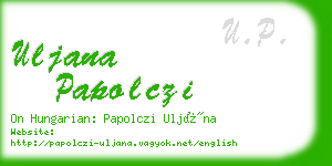 uljana papolczi business card